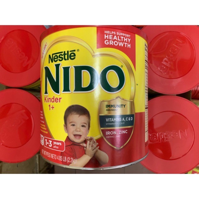 Sữa bột Nestle Nido Kinder 1+ - hộp 2.2 kg (chống táo bón)